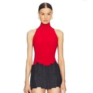 Norma Kamali Red Halter Top